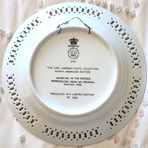 Denmark/ Danish Carl Larsson Collection "Working in the Woods" limited edition - Picture 4 of 6